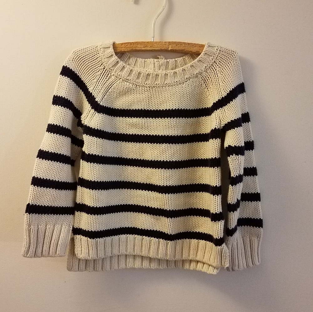 Striped Pullover Sweater.